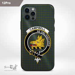 Campbell Clan Badge Tartan Phone Case - Tartan Scottish Crest Phone Case Scottish Plaid Tartan Plaid - ScotsTee - scotstee.com