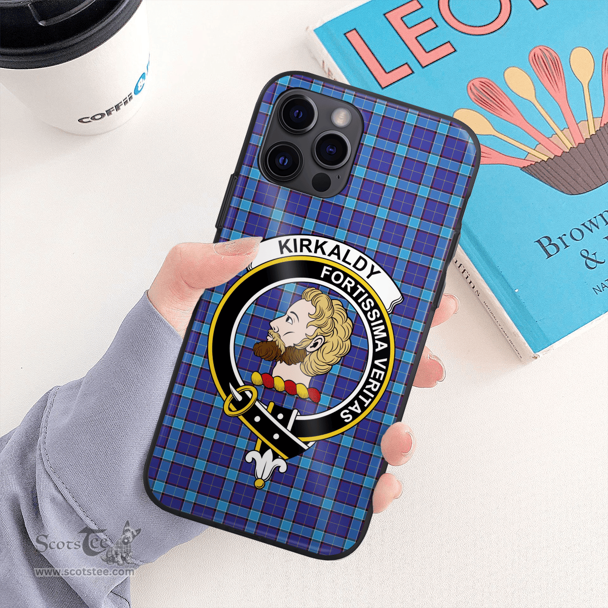 Kirkaldy Clan Badge Tartan Phone Case - Tartan Scottish Crest Phone Case Scottish Plaid Tartan Plaid - ScotsTee - scotstee.com
