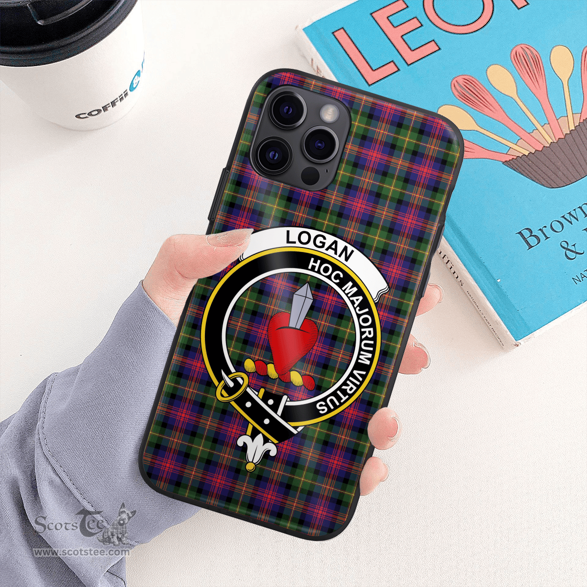 Logan Clan Badge Tartan Phone Case - Tartan Scottish Crest Phone Case Scottish Plaid Tartan Plaid - ScotsTee - scotstee.com