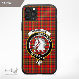 Hepburn Clan Badge Tartan Phone Case - Tartan Scottish Crest Phone Case Scottish Plaid Tartan Plaid - ScotsTee - scotstee.com