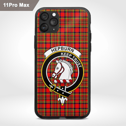 Hepburn Clan Badge Tartan Phone Case - Tartan Scottish Crest Phone Case Scottish Plaid Tartan Plaid - ScotsTee - scotstee.com