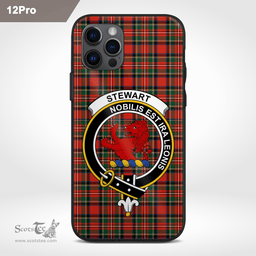 Stewart Clan Badge Tartan Phone Case - Tartan Scottish Crest Phone Case Scottish Plaid Tartan Plaid - ScotsTee - scotstee.com