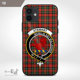 Stewart Clan Badge Tartan Phone Case - Tartan Scottish Crest Phone Case Scottish Plaid Tartan Plaid - ScotsTee - scotstee.com