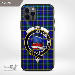 Weir Clan Badge Tartan Phone Case - Tartan Scottish Crest Phone Case Scottish Plaid Tartan Plaid - ScotsTee - scotstee.com