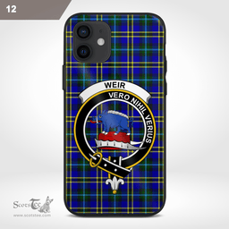 Weir Clan Badge Tartan Phone Case - Tartan Scottish Crest Phone Case Scottish Plaid Tartan Plaid - ScotsTee - scotstee.com