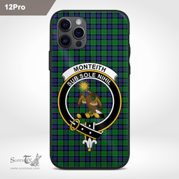 Monteith Clan Badge Tartan Phone Case - Tartan Scottish Crest Phone Case Scottish Plaid Tartan Plaid - ScotsTee - scotstee.com