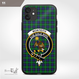 Monteith Clan Badge Tartan Phone Case - Tartan Scottish Crest Phone Case Scottish Plaid Tartan Plaid - ScotsTee - scotstee.com