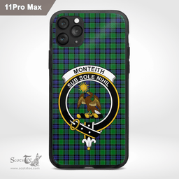 Monteith Clan Badge Tartan Phone Case - Tartan Scottish Crest Phone Case Scottish Plaid Tartan Plaid - ScotsTee - scotstee.com