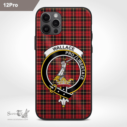Wallace Clan Badge Tartan Phone Case - Tartan Scottish Crest Phone Case Scottish Plaid Tartan Plaid - ScotsTee - scotstee.com
