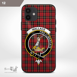 Wallace Clan Badge Tartan Phone Case - Tartan Scottish Crest Phone Case Scottish Plaid Tartan Plaid - ScotsTee - scotstee.com