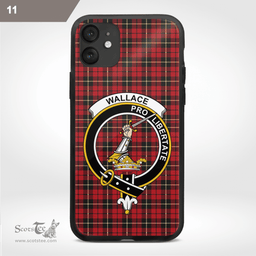 Wallace Clan Badge Tartan Phone Case - Tartan Scottish Crest Phone Case Scottish Plaid Tartan Plaid - ScotsTee - scotstee.com