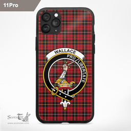 Wallace Clan Badge Tartan Phone Case - Tartan Scottish Crest Phone Case Scottish Plaid Tartan Plaid - ScotsTee - scotstee.com