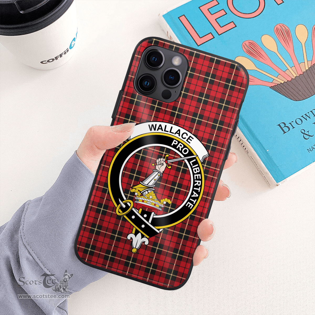 Wallace Clan Badge Tartan Phone Case - Tartan Scottish Crest Phone Case Scottish Plaid Tartan Plaid - ScotsTee - scotstee.com