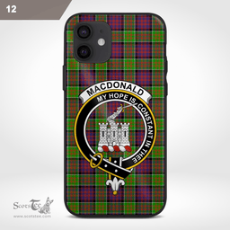 Macdonald Ranald Clan Badge Tartan Phone Case - Tartan Scottish Crest Phone Case Scottish Plaid Tartan Plaid - ScotsTee - scotstee.com