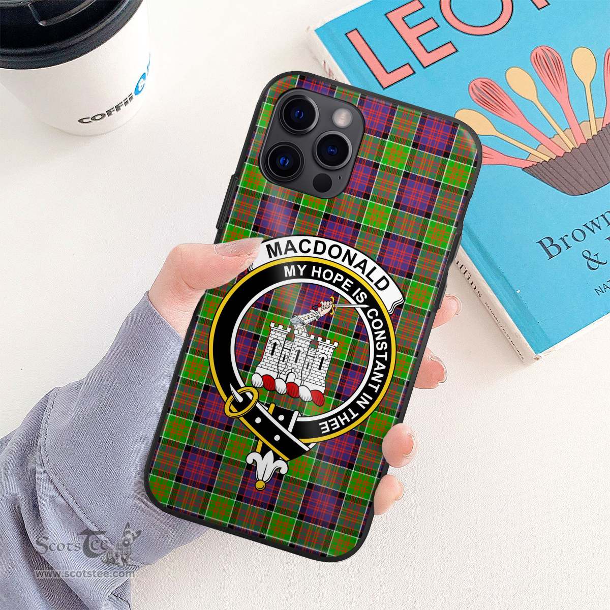 Macdonald Ranald Clan Badge Tartan Phone Case - Tartan Scottish Crest Phone Case Scottish Plaid Tartan Plaid - ScotsTee - scotstee.com