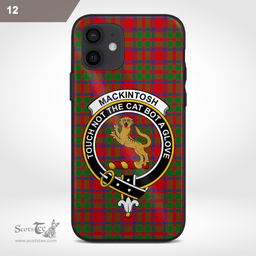 Mackintosh Clan Badge Tartan Phone Case - Tartan Scottish Crest Phone Case Scottish Plaid Tartan Plaid - ScotsTee - scotstee.com