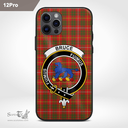 Bruce Clan Badge Tartan Phone Case - Tartan Scottish Crest Phone Case Scottish Plaid Tartan Plaid - ScotsTee - scotstee.com