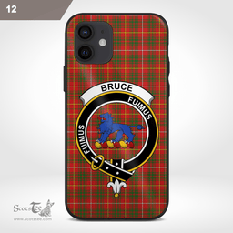 Bruce Clan Badge Tartan Phone Case - Tartan Scottish Crest Phone Case Scottish Plaid Tartan Plaid - ScotsTee - scotstee.com