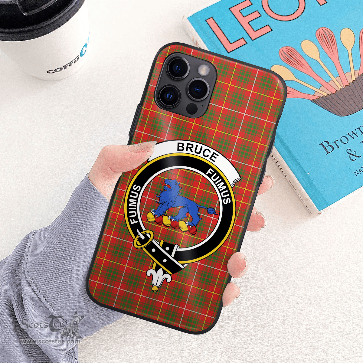 Bruce Clan Badge Tartan Phone Case - Tartan Scottish Crest Phone Case Scottish Plaid Tartan Plaid - ScotsTee - scotstee.com