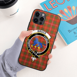 Bruce Clan Badge Tartan Phone Case - Tartan Scottish Crest Phone Case Scottish Plaid Tartan Plaid - ScotsTee - scotstee.com