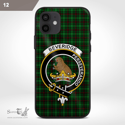 Beveridge Clan Badge Tartan Phone Case - Tartan Scottish Crest Phone Case Scottish Plaid Tartan Plaid - ScotsTee - scotstee.com