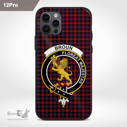 Broun Clan Badge Tartan Phone Case - Tartan Scottish Crest Phone Case Scottish Plaid Tartan Plaid - ScotsTee - scotstee.com