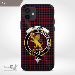Broun Clan Badge Tartan Phone Case - Tartan Scottish Crest Phone Case Scottish Plaid Tartan Plaid - ScotsTee - scotstee.com