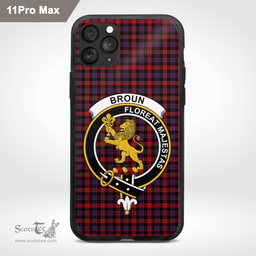 Broun Clan Badge Tartan Phone Case - Tartan Scottish Crest Phone Case Scottish Plaid Tartan Plaid - ScotsTee - scotstee.com