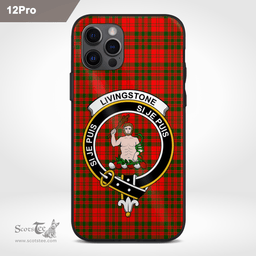 Livingstone Clan Badge Tartan Phone Case - Tartan Scottish Crest Phone Case Scottish Plaid Tartan Plaid - ScotsTee - scotstee.com