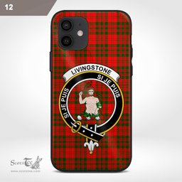 Livingstone Clan Badge Tartan Phone Case - Tartan Scottish Crest Phone Case Scottish Plaid Tartan Plaid - ScotsTee - scotstee.com