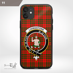 Livingstone Clan Badge Tartan Phone Case - Tartan Scottish Crest Phone Case Scottish Plaid Tartan Plaid - ScotsTee - scotstee.com