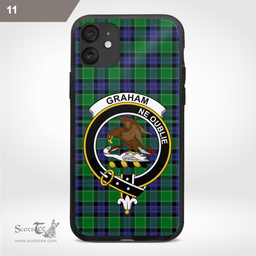 Graham Clan Badge Tartan Phone Case - Tartan Scottish Crest Phone Case Scottish Plaid Tartan Plaid - ScotsTee - scotstee.com
