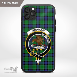 Graham Clan Badge Tartan Phone Case - Tartan Scottish Crest Phone Case Scottish Plaid Tartan Plaid - ScotsTee - scotstee.com