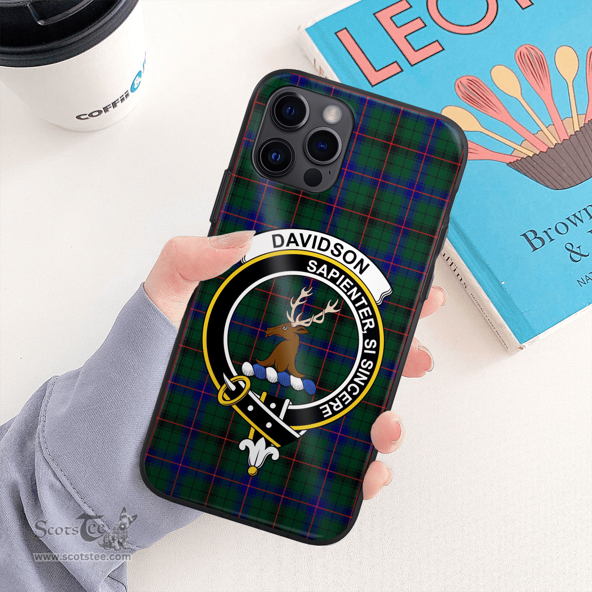 Davidson Clan Badge Tartan Phone Case - Tartan Scottish Crest Phone Case Scottish Plaid Tartan Plaid - ScotsTee - scotstee.com