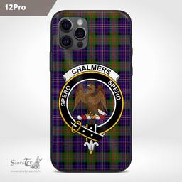 Chalmers Balnacraig Clan Badge Tartan Phone Case - Tartan Scottish Crest Phone Case Scottish Plaid Tartan Plaid - ScotsTee - scotstee.com