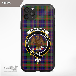 Chalmers Balnacraig Clan Badge Tartan Phone Case - Tartan Scottish Crest Phone Case Scottish Plaid Tartan Plaid - ScotsTee - scotstee.com