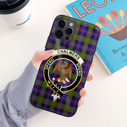 Chalmers Balnacraig Clan Badge Tartan Phone Case - Tartan Scottish Crest Phone Case Scottish Plaid Tartan Plaid - ScotsTee - scotstee.com