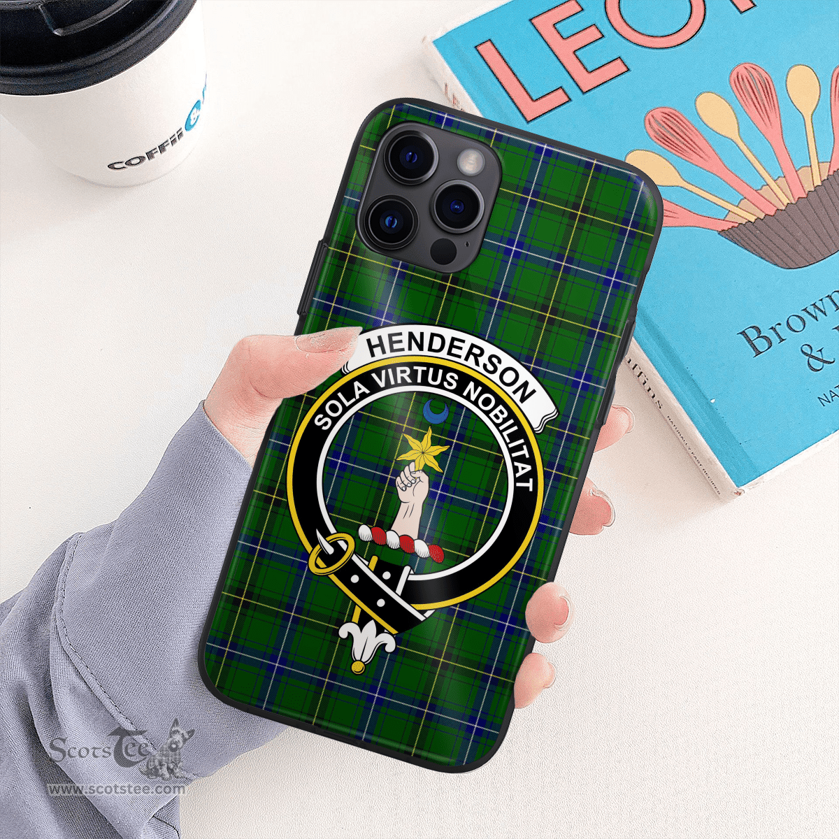 Henderson Clan Badge Tartan Phone Case - Tartan Scottish Crest Phone Case Scottish Plaid Tartan Plaid - ScotsTee - scotstee.com