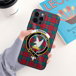 Lindsay Clan Badge Tartan Phone Case - Tartan Scottish Crest Phone Case Scottish Plaid Tartan Plaid - ScotsTee - scotstee.com