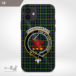 Farquharson Clan Badge Tartan Phone Case - Tartan Scottish Crest Phone Case Scottish Plaid Tartan Plaid - ScotsTee - scotstee.com