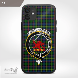 Farquharson Clan Badge Tartan Phone Case - Tartan Scottish Crest Phone Case Scottish Plaid Tartan Plaid - ScotsTee - scotstee.com