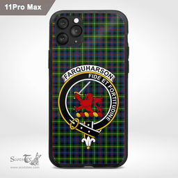 Farquharson Clan Badge Tartan Phone Case - Tartan Scottish Crest Phone Case Scottish Plaid Tartan Plaid - ScotsTee - scotstee.com
