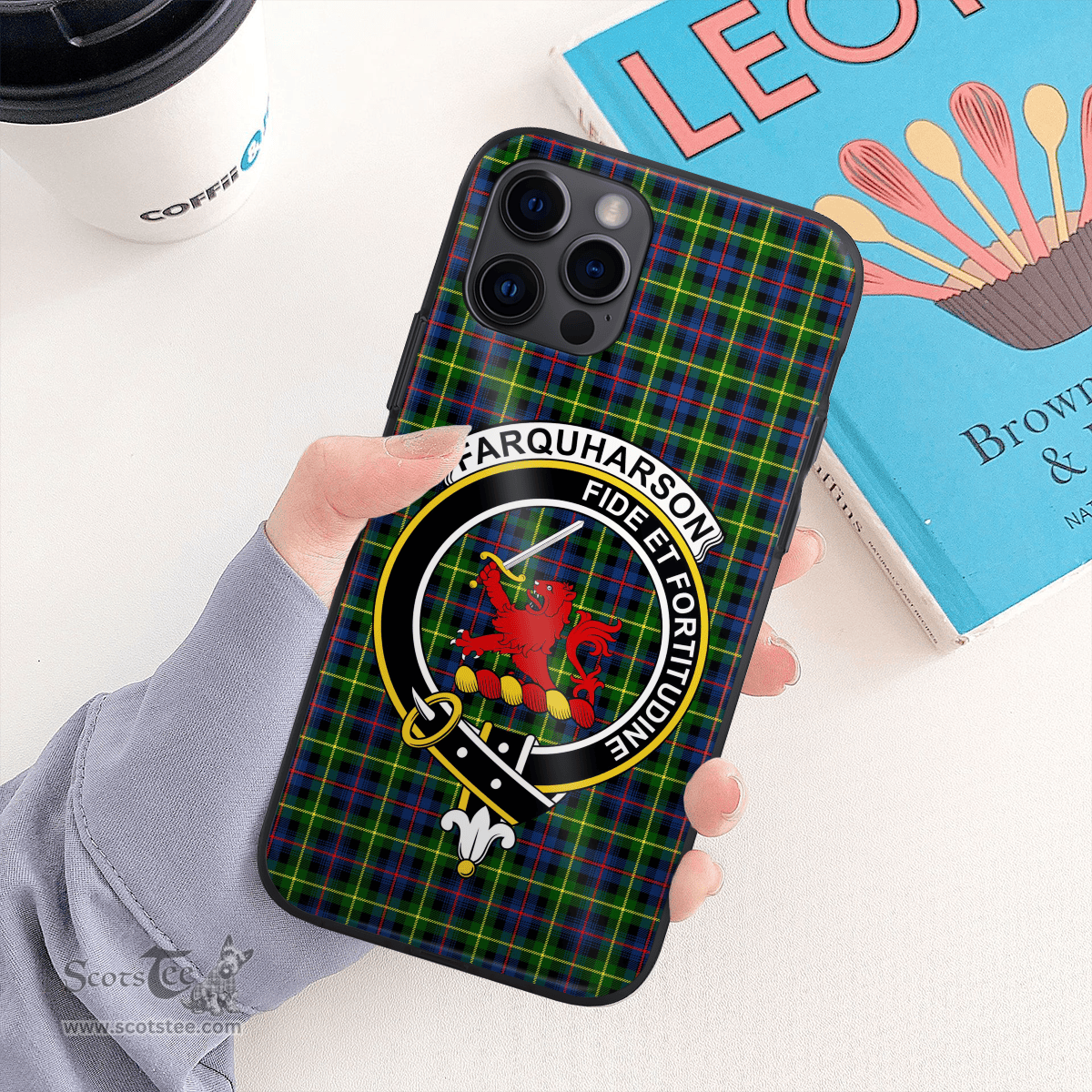 Farquharson Clan Badge Tartan Phone Case - Tartan Scottish Crest Phone Case Scottish Plaid Tartan Plaid - ScotsTee - scotstee.com
