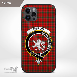 Heron Clan Badge Tartan Phone Case - Tartan Scottish Crest Phone Case Scottish Plaid Tartan Plaid - ScotsTee - scotstee.com