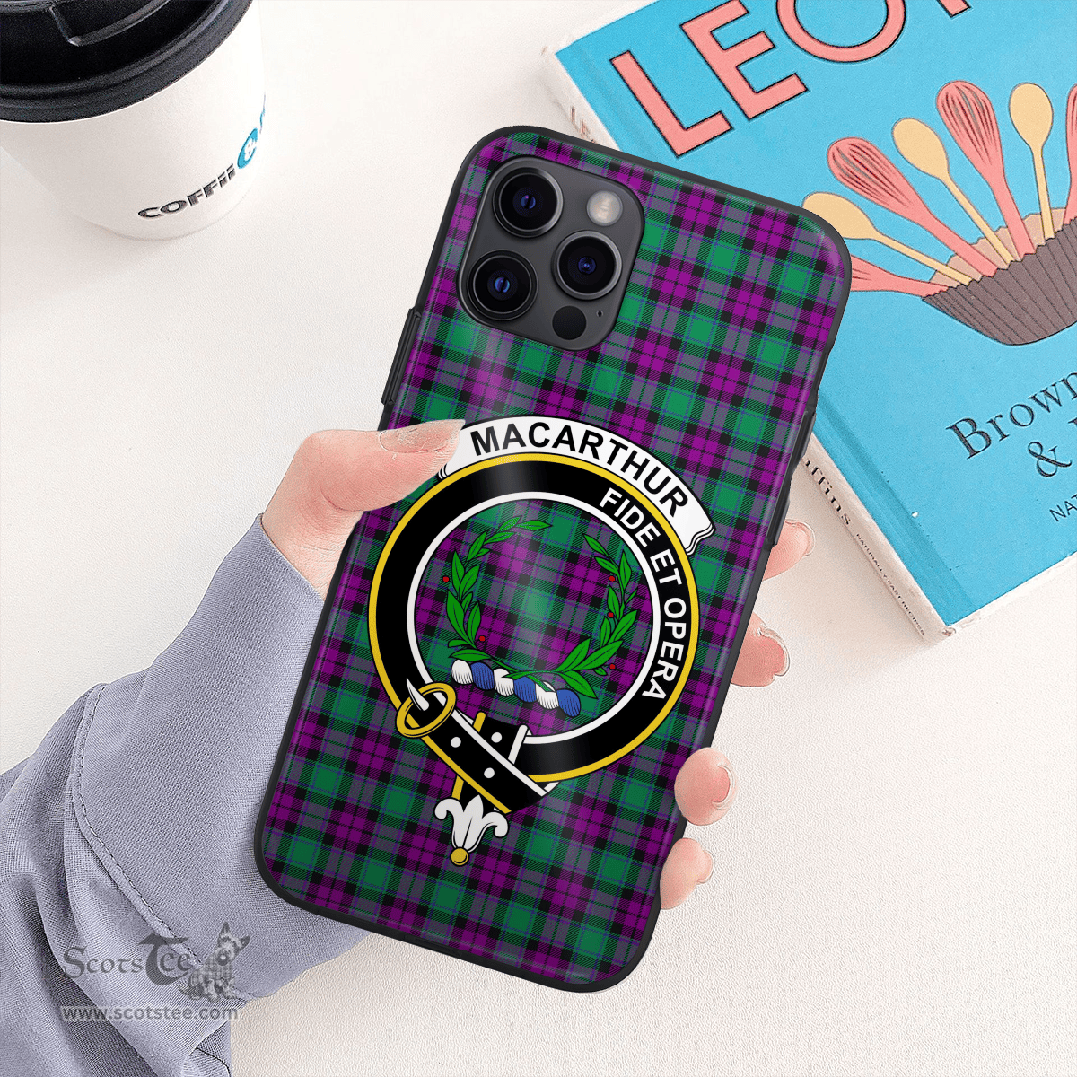 Macarthur Clan Badge Tartan Phone Case - Tartan Scottish Crest Phone Case Scottish Plaid Tartan Plaid - ScotsTee - scotstee.com