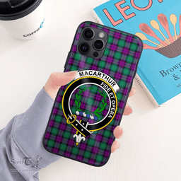 Macarthur Clan Badge Tartan Phone Case - Tartan Scottish Crest Phone Case Scottish Plaid Tartan Plaid - ScotsTee - scotstee.com