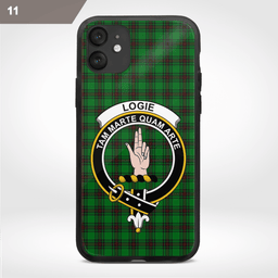 Logie Clan Badge Tartan Phone Case - Tartan Scottish Crest Phone Case Scottish Plaid Tartan Plaid - ScotsTee - scotstee.com