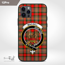 Macgill Makgill Clan Badge Tartan Phone Case - Tartan Scottish Crest Phone Case Scottish Plaid Tartan Plaid - ScotsTee - scotstee.com