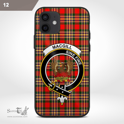Macgill Makgill Clan Badge Tartan Phone Case - Tartan Scottish Crest Phone Case Scottish Plaid Tartan Plaid - ScotsTee - scotstee.com