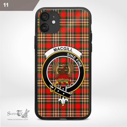 Macgill Makgill Clan Badge Tartan Phone Case - Tartan Scottish Crest Phone Case Scottish Plaid Tartan Plaid - ScotsTee - scotstee.com